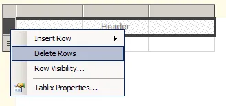 Delete the header row