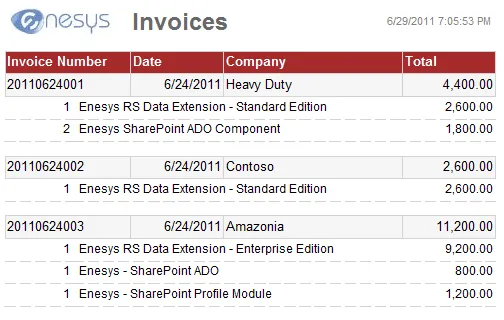 Invoice Final Report