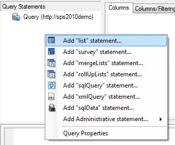 Add a new List statement