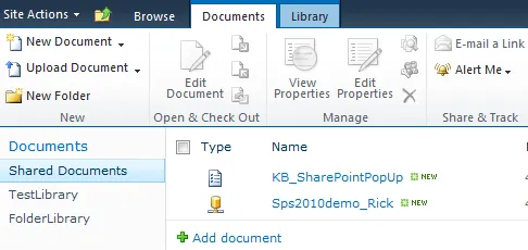 SharePoint Library - Reports