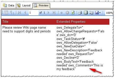 ExtendedProperties column