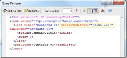 Coming in version 3.6 – specify list name using a report parameter