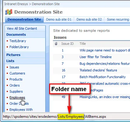 Employees' folder name