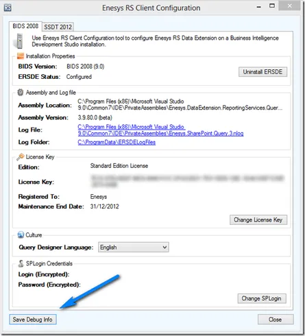 Coming in ERSDE 3.9 - send technical data and error log the easy way