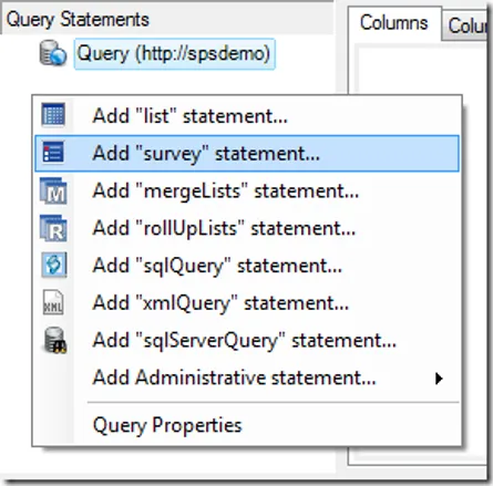 Coming in version 3.6 - Reporting from a Survey list