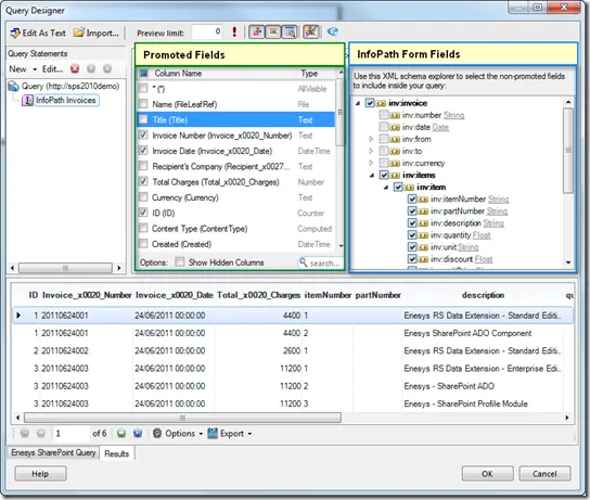 InfoPath Statement - select fields