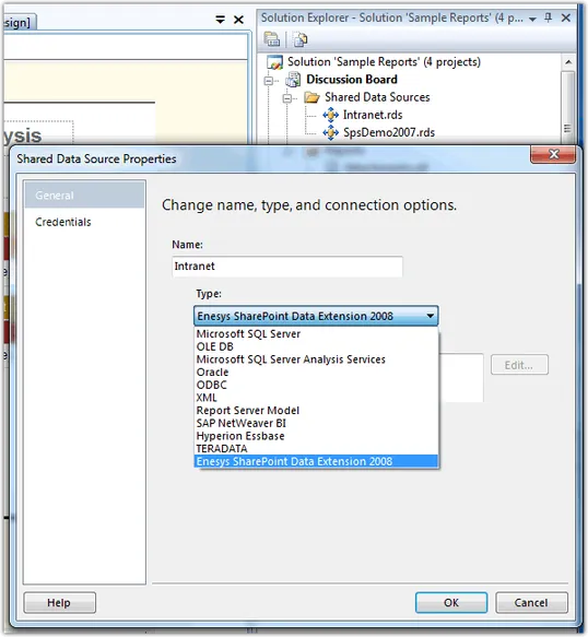 Quick Tour: Reporting Services Integration
