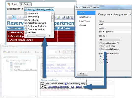 Support for Credentials and Report Parameters